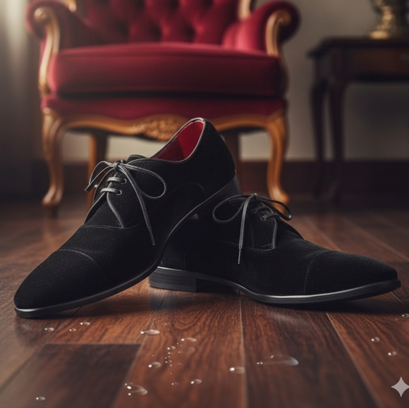 Dolce & Gabbana - RUNWAY Baroque Velvet Shoes Black/Red-8 - Picture 2 of 13